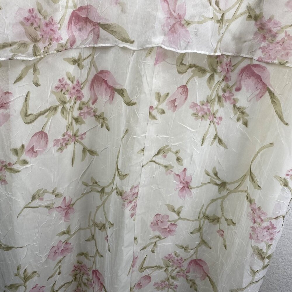 Ursula of Switzerland Dress White 18W Sleeveless Maxi Flora Romantic MOTB Whimsy - Picture 10 of 14